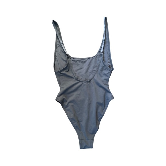 Skims Swim Scoop Neck One Piece Gunmetal Gray Size Small NWOT - Picture 3 of 5